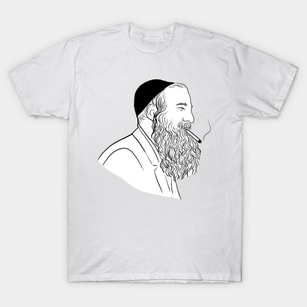 Orthodox jew smoking T-Shirt by argiropulo